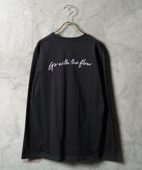 オーガビッツ コットン マルチ刺繍ロンT | Tシャツ 長袖 カットソー ロンティー ブランド おしゃれ ワンポイント 白Tシャツ クルーネック 服 秋服 秋 冬服 冬 春服 春 黒 白 ベージュ 【メール便】