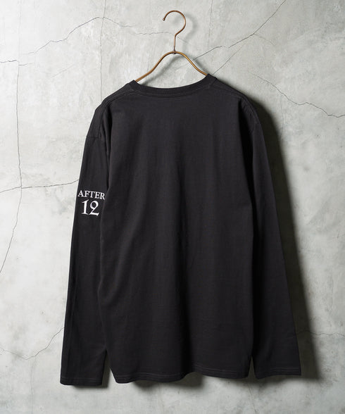 オーガビッツ コットン マルチ刺繍ロンT | Tシャツ 長袖 カットソー ロンティー ブランド おしゃれ ワンポイント 白Tシャツ クルーネック 服 秋服 秋 冬服 冬 春服 春 黒 白 ベージュ 【メール便】