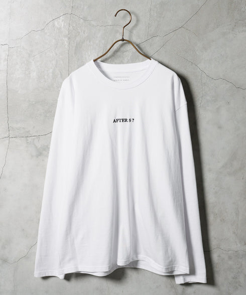 オーガビッツ コットン マルチ刺繍ロンT | Tシャツ 長袖 カットソー ロンティー ブランド おしゃれ ワンポイント 白Tシャツ クルーネック 服 秋服 秋 冬服 冬 春服 春 黒 白 ベージュ 【メール便】