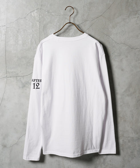 オーガビッツ コットン マルチ刺繍ロンT | Tシャツ 長袖 カットソー ロンティー ブランド おしゃれ ワンポイント 白Tシャツ クルーネック 服 秋服 秋 冬服 冬 春服 春 黒 白 ベージュ 【メール便】