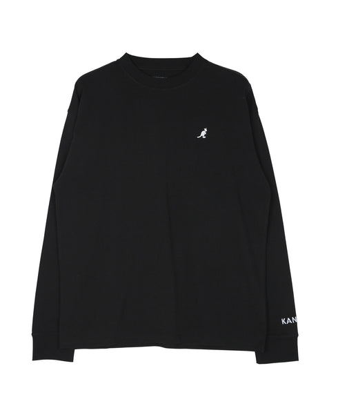 KANGOL / カンゴール 別注 コラボ オーバーサイズ 刺繍 ロゴ ロンT | ブランド クルーネックロンT 長袖Tシャツ クルーネック ロングtシャツ 無地 カットソー