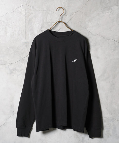 KANGOL / カンゴール 別注 コラボ オーバーサイズ 刺繍 ロゴ ロンT | ブランド クルーネックロンT 長袖Tシャツ クルーネック ロングtシャツ 無地 カットソー