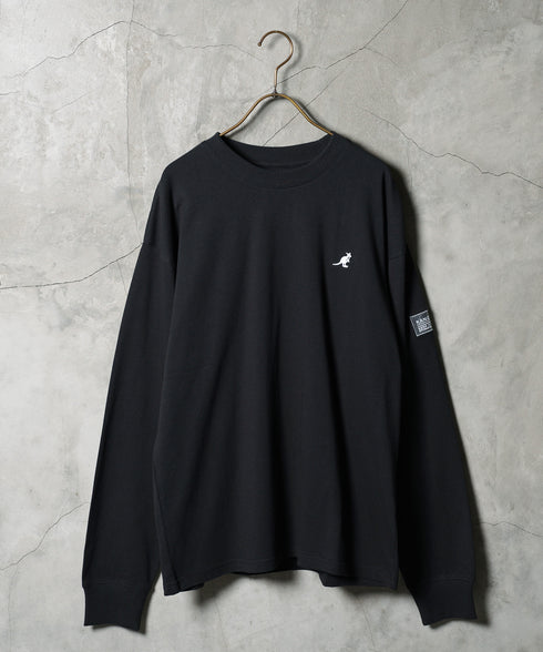 KANGOL / カンゴール 別注 コラボ オーバーサイズ 刺繍 ロゴ ロンT | ブランド クルーネックロンT 長袖Tシャツ クルーネック ロングtシャツ 無地 カットソー