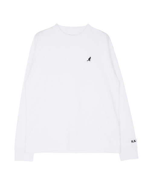 KANGOL / カンゴール 別注 コラボ オーバーサイズ 刺繍 ロゴ ロンT | ブランド クルーネックロンT 長袖Tシャツ クルーネック ロングtシャツ 無地 カットソー