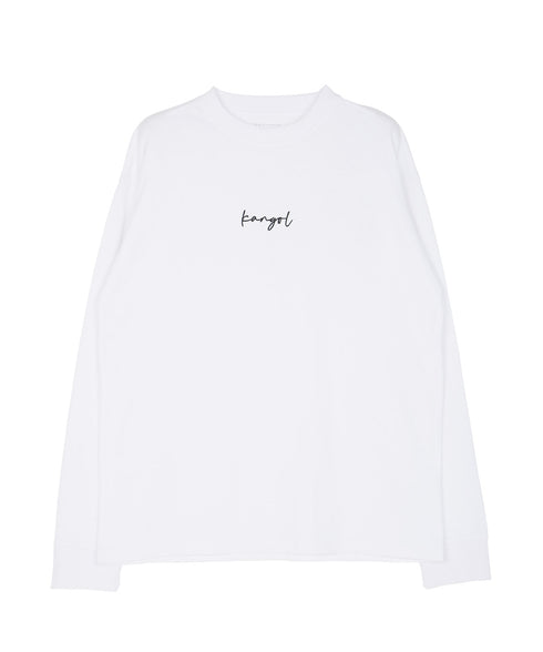 KANGOL / カンゴール 別注 コラボ オーバーサイズ 刺繍 ロゴ ロンT | ブランド クルーネックロンT 長袖Tシャツ クルーネック ロングtシャツ 無地 カットソー