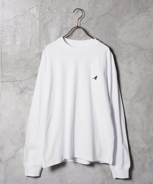 KANGOL / カンゴール 別注 コラボ オーバーサイズ 刺繍 ロゴ ロンT | ブランド クルーネックロンT 長袖Tシャツ クルーネック ロングtシャツ 無地 カットソー