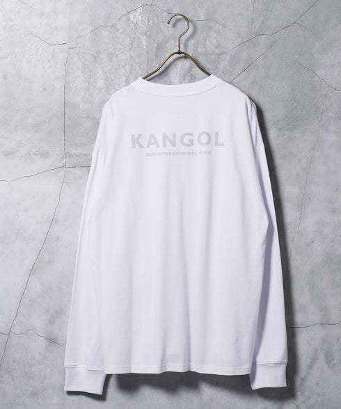 KANGOL / カンゴール 別注 コラボ オーバーサイズ 刺繍 ロゴ ロンT | ブランド クルーネックロンT 長袖Tシャツ クルーネック ロングtシャツ 無地 カットソー