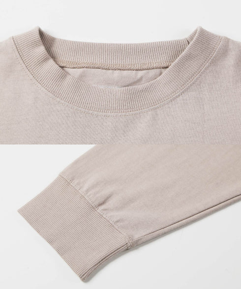 KANGOL / カンゴール 別注 コラボ オーバーサイズ 刺繍 ロゴ ロンT | ブランド クルーネックロンT 長袖Tシャツ クルーネック ロングtシャツ 無地 カットソー