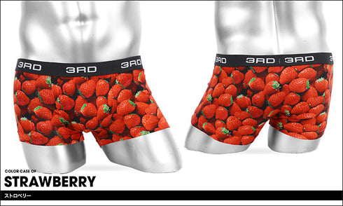 【メール便】3RDWARE サードウェア ボクサーパンツ メンズ パンツ 男性 下着 ブランド アンダーウェア ボクサーブリーフ Strawberry 高級 彼氏 夫 息子 プレゼント 通販