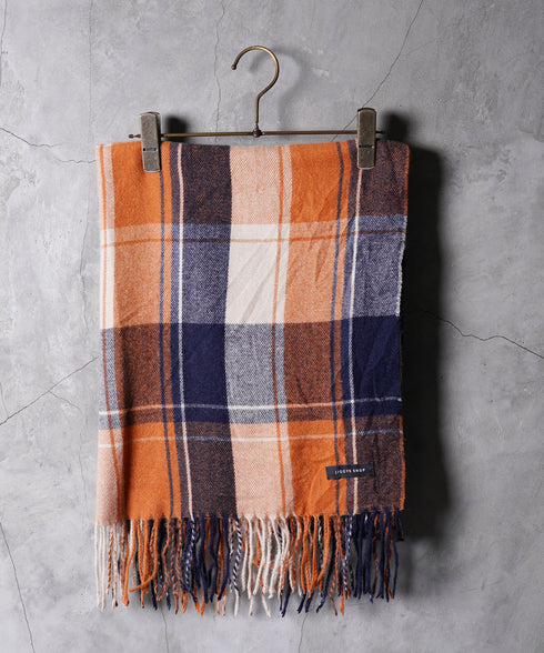 大判チェックマフラー | ストール チェック柄 ブランケット ポンチョ メンズ レディース ユニセックス 男女兼用 ペア クリスマス バレンタイン プレゼント ギフト 通勤 通学 秋冬