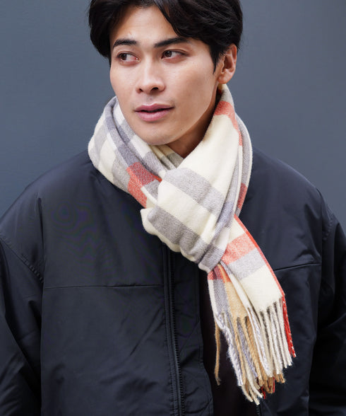 大判チェックマフラー | ストール チェック柄 ブランケット ポンチョ メンズ レディース ユニセックス 男女兼用 ペア クリスマス バレンタイン プレゼント ギフト 通勤 通学 秋冬