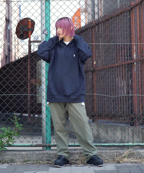 H161 / 着用サイズ: L ネイビー×ホワイト