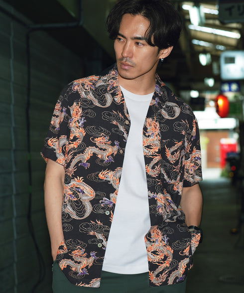 アロハシャツ | メンズ アロハシャツ 開襟シャツ 柄シャツ 和柄 ハワイアン オープンカラー サーフ系 リゾート 海 ビーチ ペア 花柄 夏服 カジュアルシャツ プレゼント ギフト 春夏