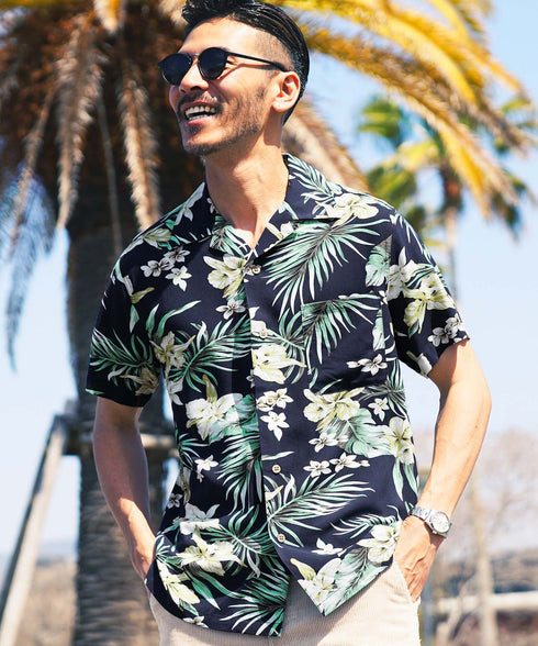 ネイビーボタニカル MODEL : GO 180cm 66kg Lsize