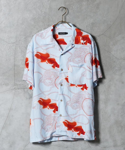 アロハシャツ | メンズ アロハシャツ 開襟シャツ 柄シャツ 和柄 ハワイアン オープンカラー サーフ系 リゾート 海 ビーチ ペア 花柄 夏服 カジュアルシャツ プレゼント ギフト 春夏