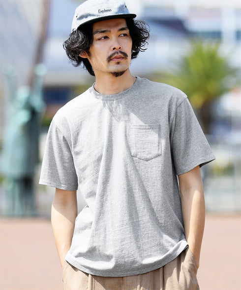 ミックスグレー(クルーネック) MODEL : PEKEPON 175cm 60kg Lsize