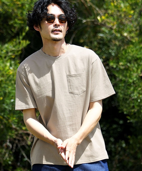 グレージュ(クルーネック) MODEL : PEKEPON 175cm 60kg Lsize