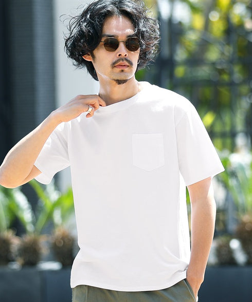 ホワイト(クルーネック) MODEL : PEKEPON 175cm 60kg Lsize