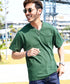 ダークグリーン(Vネック) MODEL : GO 180cm 66kg Lsize