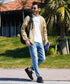 スモークベージュ MODEL : GO 180cm 66kg Lsize