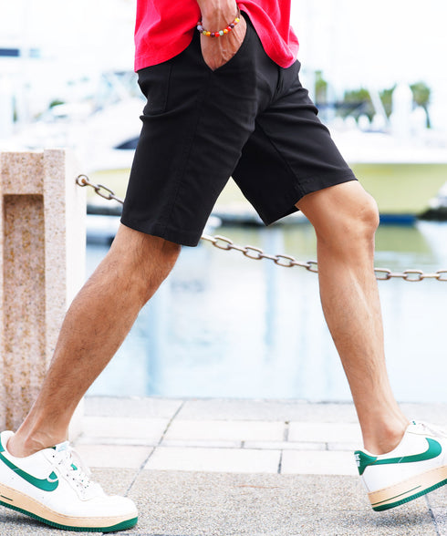 極ラクショートパンツ│ メンズ 男性 涼しい ひんやり 接触冷感 驚くほど伸縮 ストレッチ 動きやすい ブラック ベージュ ネイビー