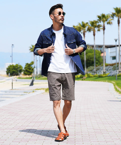 極ラクショートパンツ│ メンズ 男性 涼しい ひんやり 接触冷感 驚くほど伸縮 ストレッチ 動きやすい ブラック ベージュ ネイビー