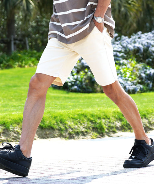 極ラクショートパンツ│ メンズ 男性 涼しい ひんやり 接触冷感 驚くほど伸縮 ストレッチ 動きやすい ブラック ベージュ ネイビー