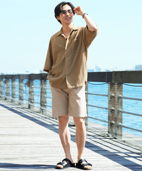 極ラクショートパンツ│ メンズ 男性 涼しい ひんやり 接触冷感 驚くほど伸縮 ストレッチ 動きやすい ブラック ベージュ ネイビー
