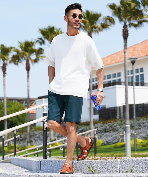 極ラクショートパンツ│ メンズ 男性 涼しい ひんやり 接触冷感 驚くほど伸縮 ストレッチ 動きやすい ブラック ベージュ ネイビー