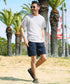 Aホワイト(クルーネック) MODEL : GO 180cm 66kg Lsize