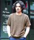 Aカフェブラウン(クルーネック) MODEL : GO 180cm 66kg Lsize