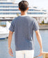 Aスモークブルー(クルーネック) MODEL : GO 180cm 66kg Lsize