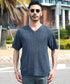 Bインディゴ(Vネック) MODEL : GO 180cm 66kg Lsize