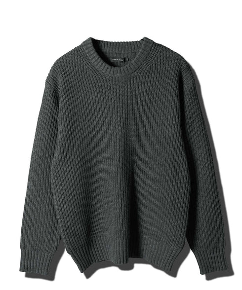 畦ニット(クルーネック) ニット セーター メンズ あぜ編み 総柄 秋服 冬服 ニットセーター メンズニット メンズセーター 厚手 冬 ボーダー 暖かい あったか 秋 秋冬 ハイネック タートルニット モック クルーネック