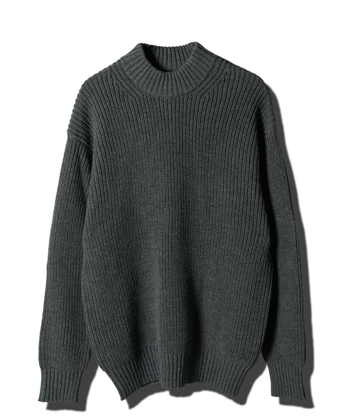 畦ニット(モックネック) ニット セーター メンズ あぜ編み 総柄 秋服 冬服 ニットセーター メンズニット メンズセーター 厚手 冬 ボーダー 暖かい あったか 秋 秋冬 ハイネック タートルニット モック クルーネック