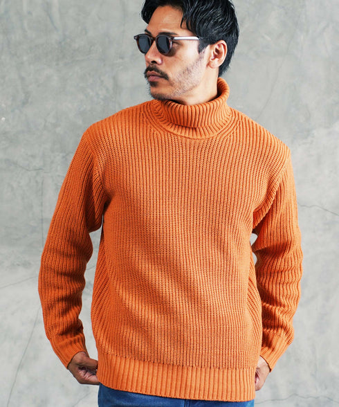 畦ニット(タートルネック) ニット セーター メンズ あぜ編み 総柄 秋服 冬服 ニットセーター メンズニット メンズセーター 厚手 冬 ボーダー 暖かい あったか 秋 秋冬 ハイネック タートルニット モック クルーネック