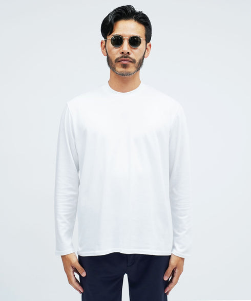 ジャケット 専用 ロンT | 速乾 長袖 Tシャツ メンズ 長袖Tシャツ ストレッチ 伸縮性 接触冷感 カットソー 無地 白Tシャツ