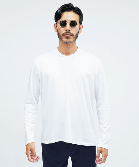 ジャケット 専用 ロンT | 速乾 長袖 Tシャツ メンズ 長袖Tシャツ ストレッチ 伸縮性 接触冷感 カットソー 無地 白Tシャツ