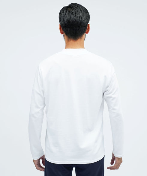 ジャケット 専用 ロンT | 速乾 長袖 Tシャツ メンズ 長袖Tシャツ ストレッチ 伸縮性 接触冷感 カットソー 無地 白Tシャツ