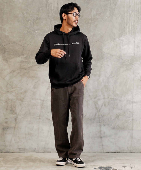 裏毛プリントパーカー | メンズ プルオーバーパーカー プルパーカー フーディ ロゴプリント スウェット 長袖 秋冬 秋服 冬服 カジュアル ユニセックス JIGGYSSHOP