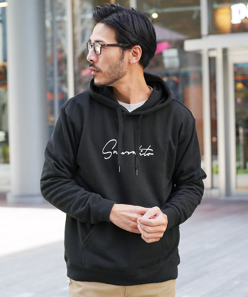 裏毛プリントパーカー | メンズ プルオーバーパーカー プルパーカー フーディ ロゴプリント スウェット 長袖 秋冬 秋服 冬服 カジュアル ユニセックス JIGGYSSHOP