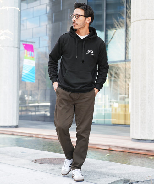 裏毛プリントパーカー | メンズ プルオーバーパーカー プルパーカー フーディ ロゴプリント スウェット 長袖 秋冬 秋服 冬服 カジュアル ユニセックス JIGGYSSHOP