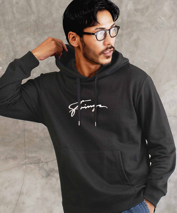 裏毛プリントパーカー | メンズ プルオーバーパーカー プルパーカー フーディ ロゴプリント スウェット 長袖 秋冬 秋服 冬服 カジュアル ユニセックス JIGGYSSHOP