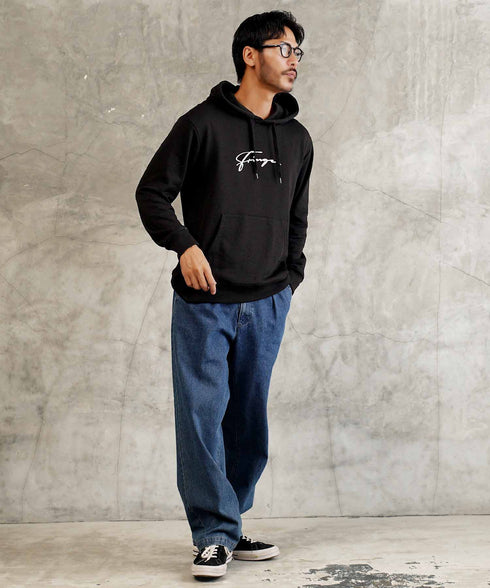 裏毛プリントパーカー | メンズ プルオーバーパーカー プルパーカー フーディ ロゴプリント スウェット 長袖 秋冬 秋服 冬服 カジュアル ユニセックス JIGGYSSHOP