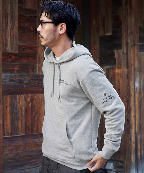 裏毛プリントパーカー | メンズ プルオーバーパーカー プルパーカー フーディ ロゴプリント スウェット 長袖 秋冬 秋服 冬服 カジュアル ユニセックス JIGGYSSHOP