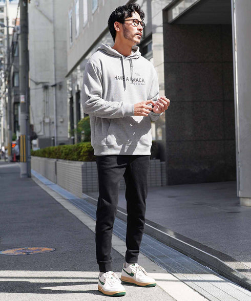 裏毛プリントパーカー | メンズ プルオーバーパーカー プルパーカー フーディ ロゴプリント スウェット 長袖 秋冬 秋服 冬服 カジュアル ユニセックス JIGGYSSHOP