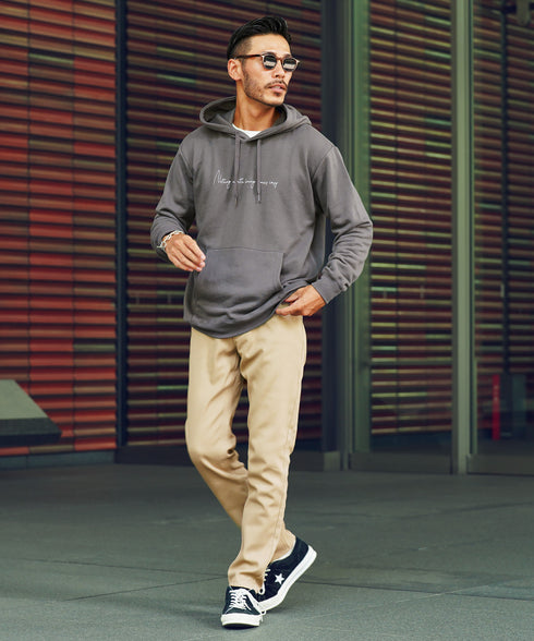 裏毛プリントパーカー | メンズ プルオーバーパーカー プルパーカー フーディ ロゴプリント スウェット 長袖 秋冬 秋服 冬服 カジュアル ユニセックス JIGGYSSHOP