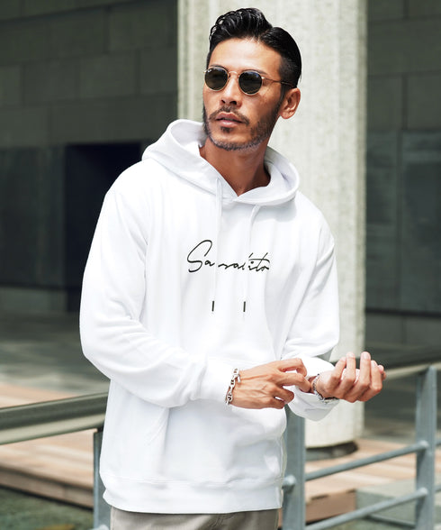 裏毛プリントパーカー | メンズ プルオーバーパーカー プルパーカー フーディ ロゴプリント スウェット 長袖 秋冬 秋服 冬服 カジュアル ユニセックス JIGGYSSHOP