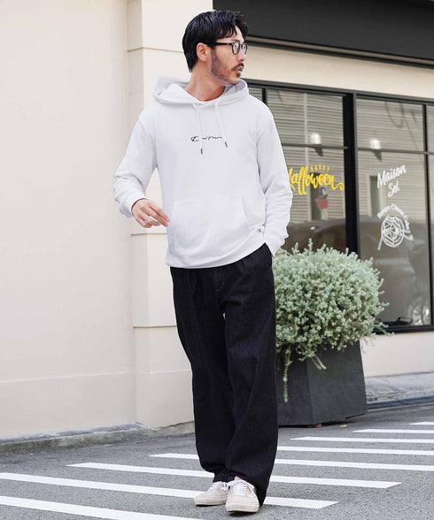 裏毛プリントパーカー | メンズ プルオーバーパーカー プルパーカー フーディ ロゴプリント スウェット 長袖 秋冬 秋服 冬服 カジュアル ユニセックス JIGGYSSHOP