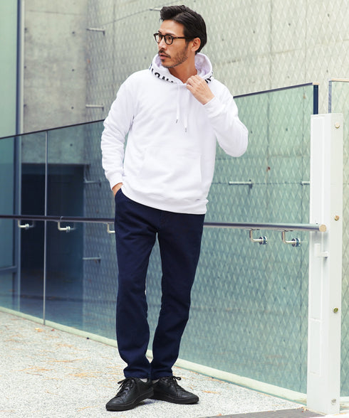 裏毛プリントパーカー | メンズ プルオーバーパーカー プルパーカー フーディ ロゴプリント スウェット 長袖 秋冬 秋服 冬服 カジュアル ユニセックス JIGGYSSHOP